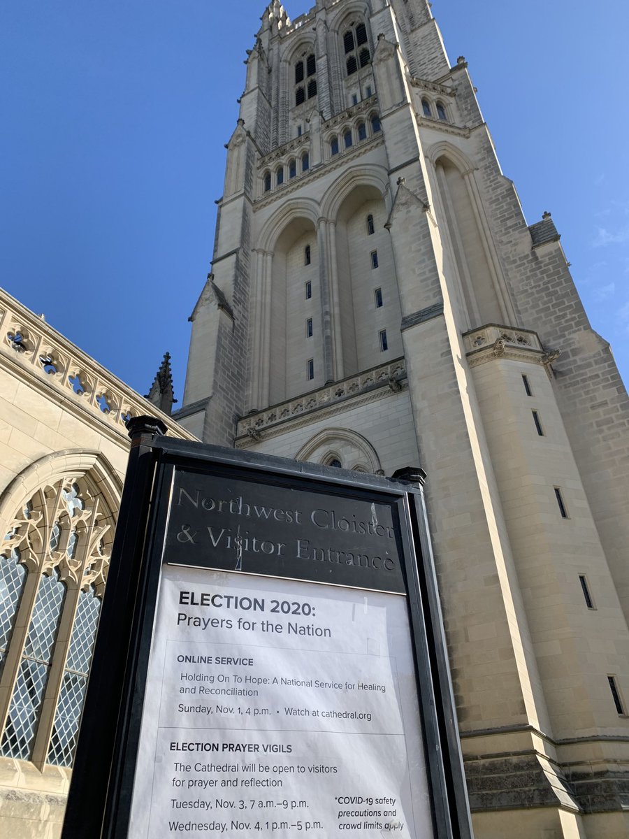 #Election2020. Beten fürs Land, in der #NationalCathedral in DC.
