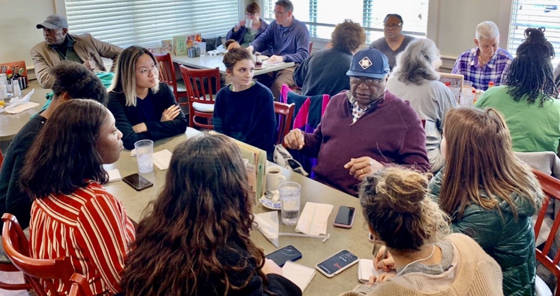 . @WhipClyburn’s endorsement of  @JoeBiden changed the course of the Democratic primary and history.  @AmericanU students got a great opportunity to interview him  #Election2020    #Vision2020Nation  @AU_SOC
