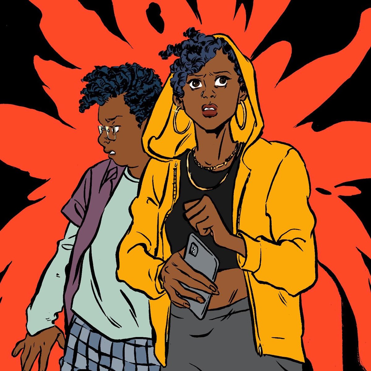 This is a cover I did for the webtoon @PlanetDivoc91 , starring the main characters, Sandra and Champo.