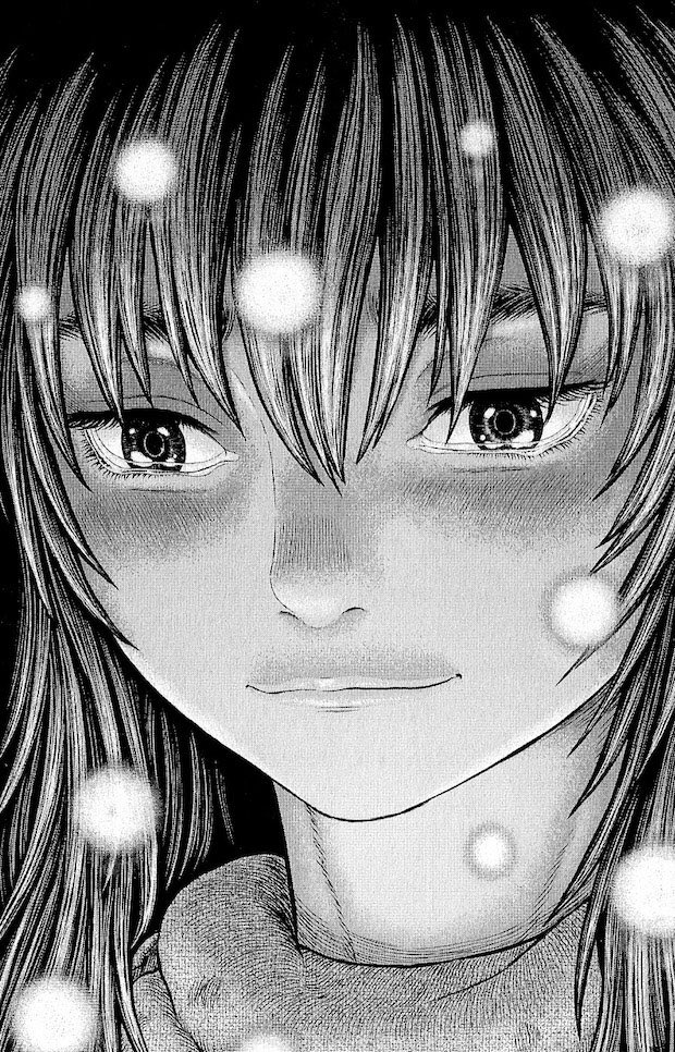 D’abord parce que malgré le fait qu’elle fuit sa féminité, elle est le symbole du féminisme:Elle ne veut que s’émanciper, d’un société qui a la main mise sur elle. La société étant représentée en la personne de Griffith. Il pense la contrôler car il est son créateur spirituel.