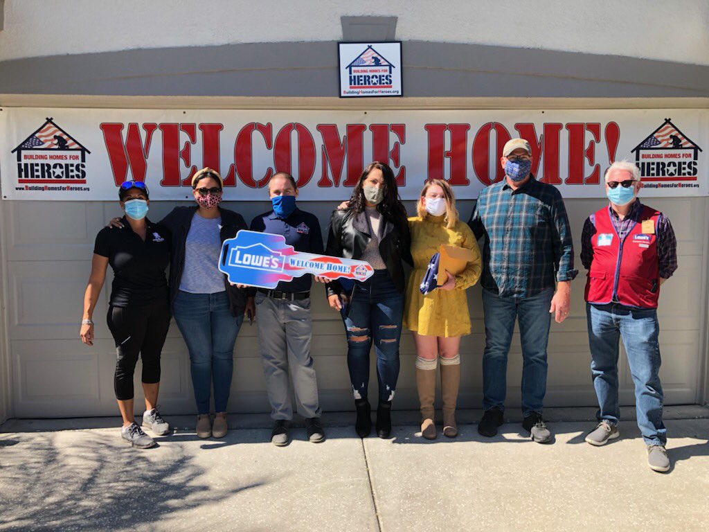 BuildingHomes4H's tweet photo. Special thanks to @Lowes for supporting Building Homes for Heroes and the Cardenas family this morning! You all did a wonderful job during your volunteer day and we were happy to have you at the home ceremony!
#proudpartner #thankyou #lowes #helpbhh https://t.co/g41NW8wmJK