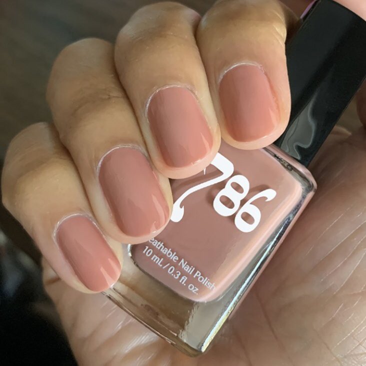Can anyone guess the name of this beautiful pink nude? Hint this best seller is named after the city with the oldest and largest salt mines in the world.💕⁠

<a href="/mynailsarewet/">Mynailsarewet</a> #786cosmetics #halal #halalnails