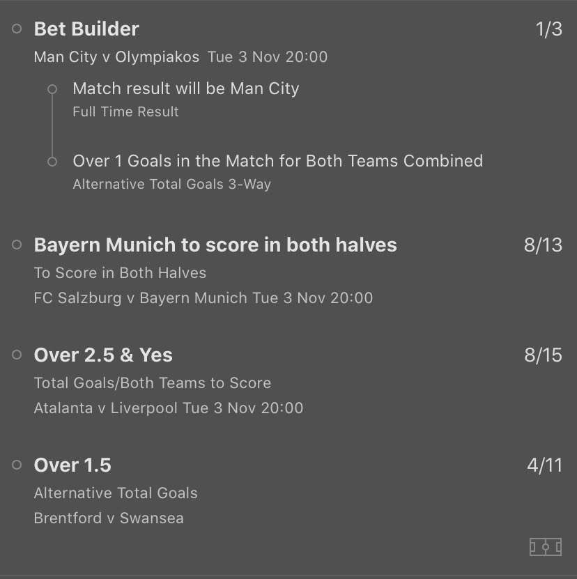BudgieTips's tweet photo. Tuesday Night Footie Acca! ⚽️

1 Unit @ 3.5/1

7pm Start https://t.co/sLYg9AKmaK