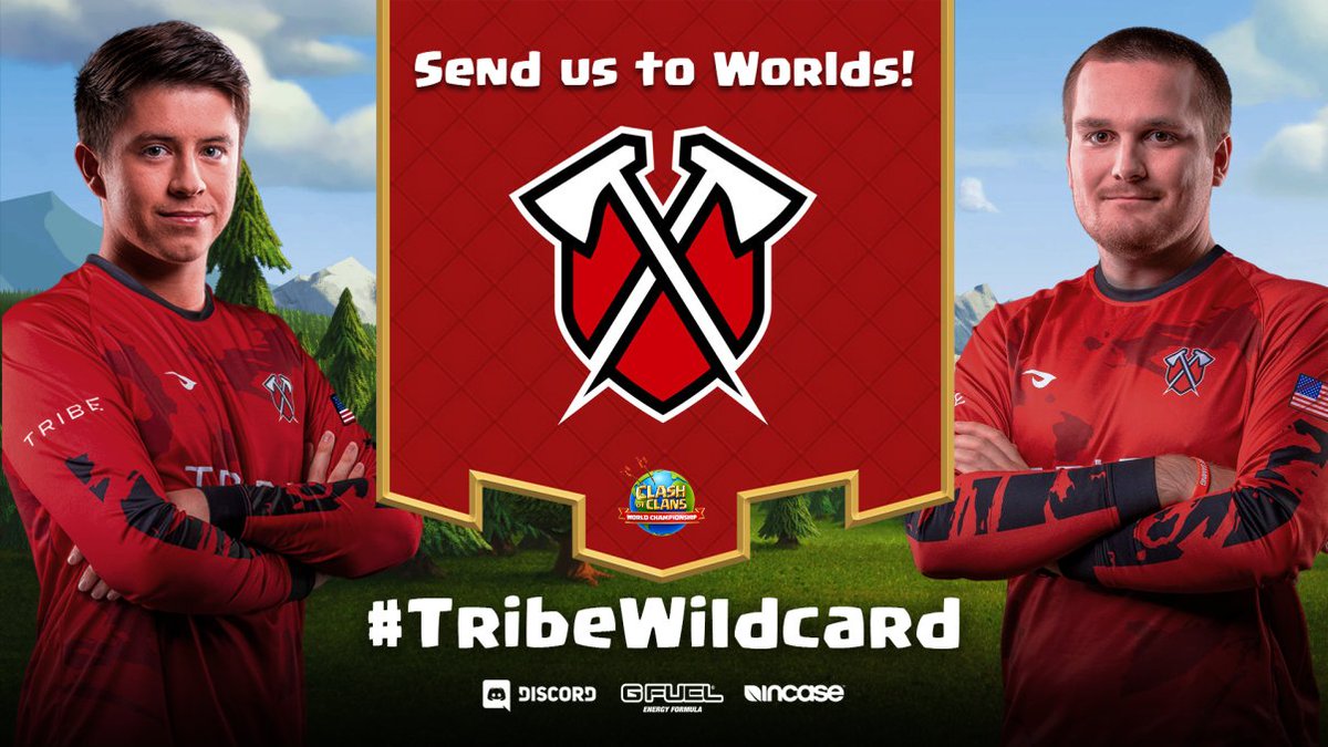 It's time for the #ClashWorlds Wildcard Voting &amp; we need your help. 🙌

Vote for us in-game &amp; we'll choose 5 of you to win 2,500 gems each via PayPal.

Rules for entry: 
⭐️ Post a picture of you voting for Tribe
⭐️ Retweet this tweet
⭐️ Tag 2 friends

#TribeWildcard ⚔️
