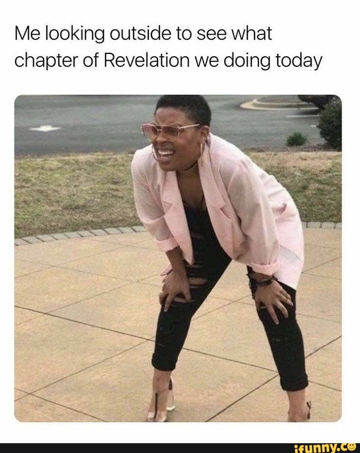 It's election day and I'm putting together liturgy and music for this Sunday... as we continue in the book of Revelation. Yikes.