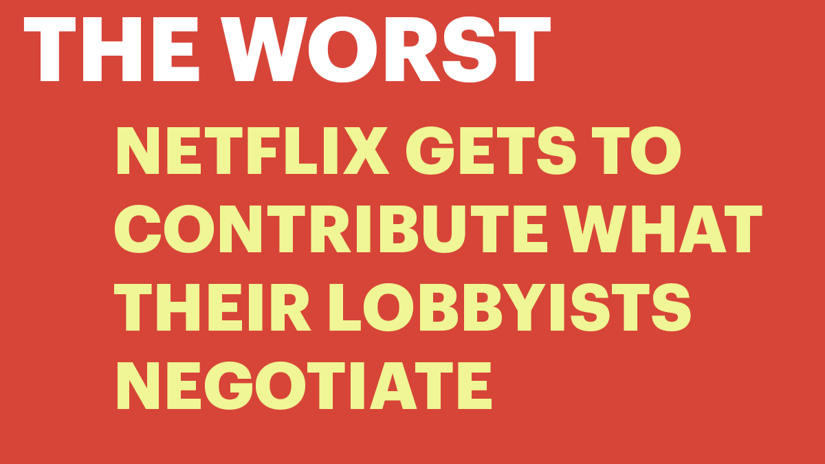 By removing licensing obligations and allowing one-on-one secret negotiations between online broadcasters and the CRTC, Netflix and others get to send their high paid lobbyists to negotiate how much they'll contribute to Canadian culture.