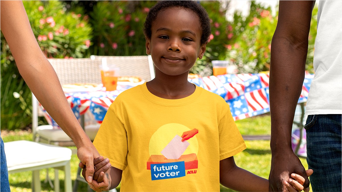ACLU's tweet photo. This Election Day, get the young ones in your life excited to be future voters.

https://t.co/pMIY4UansA https://t.co/rgpwRfU6AP