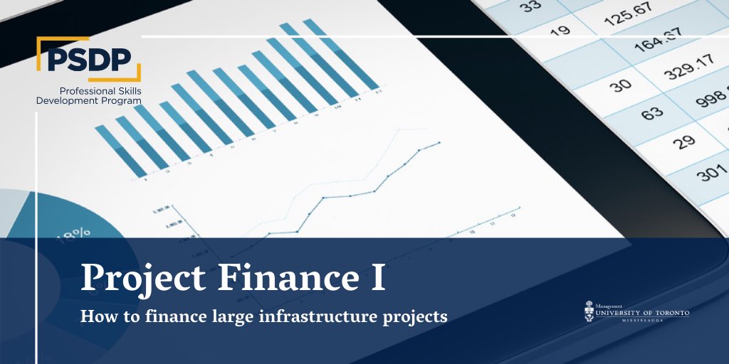 UTMManagement's tweet photo. Join Ed Rieckelman and guests on Thursday November 5th at 5 p.m. (EST) as they cover the principles of project finance including non-recourse funding.
#UTMManagement students can register on PSDP https://t.co/WHMK1b4gBl https://t.co/uIPAaj1snK