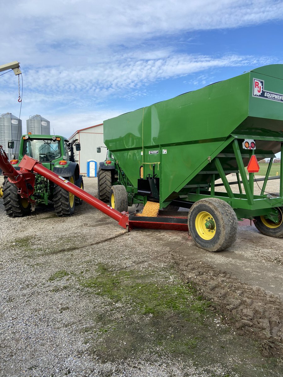 Getting some corn 🌽 in the bin