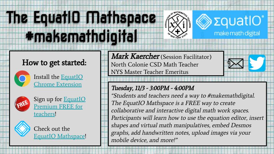 shskaercher's tweet image. Getting ready for my @AMTNYS session on @texthelp&apos;s #EquatIO Mathspace! 

Ready to spread the #makemathdigital love! 

#BetterTogether #AMTNYS2020 #iteachmath #mtbos