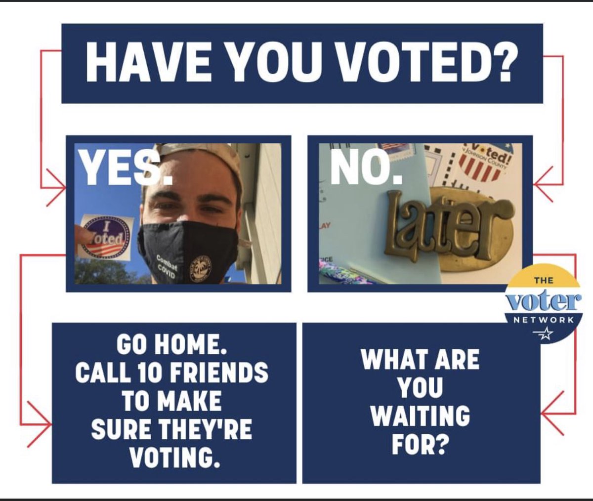 thevoternetwork's tweet photo. Why don’t you get some of your friends to vote if you’ve already voted? #domorethanvote #vote #voteKS #Kansas #Election2020 #friends #friendshelpfriendsvote https://t.co/srtHq8YLj0
