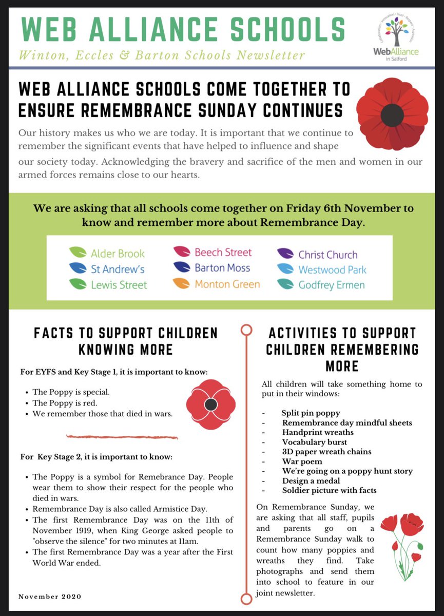 Remembrance Sunday will still continue.... schools come together to make this happen. <a href="/mrsunsworth35/">@MrsUnsworth35</a> @eccles_st #community #schools <a href="/RemembranceDay/">Remembrance Day</a> #knowingmore #RemembranceSunday