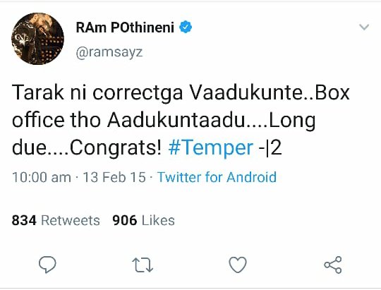 sandyp_tweets's tweet photo. Happening same for both #tarakRAM
Common thing here is @purijagan 🔥
@ramsayz @tarak9999 https://t.co/h8XaNCgq8X