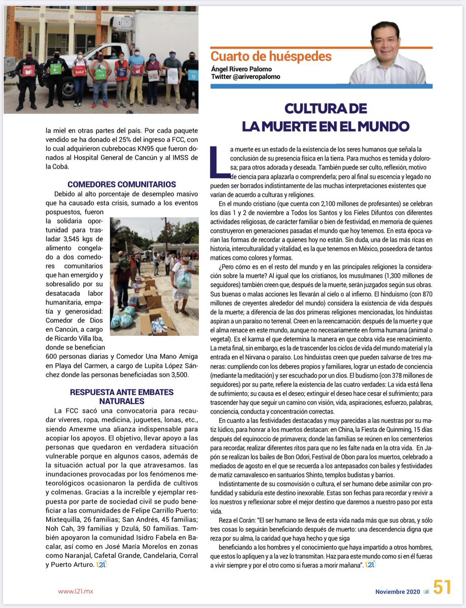 Latitud21mx's tweet image. #ResponsabilidadSocial

PUENTES SOLIDARIOS

La fundación Cancun Center ha hecho alianzas con el fin de reforzar y multiplicar los apoyos a diferentes sectores de la sociedad

👉 páginas 50y51 bit.ly/L21NovOnLine