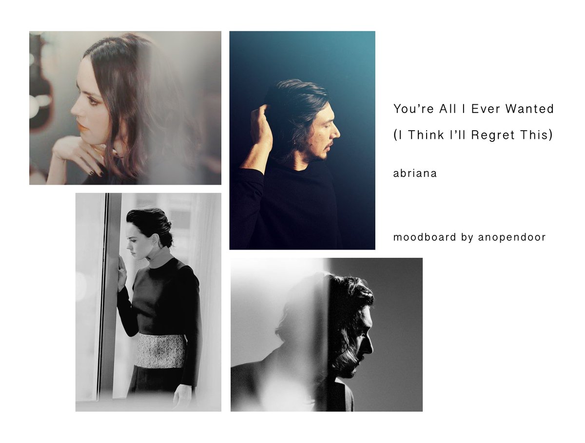 You're All I Ever Wanted (I Think I'll Regret This) by abriana (M)Rey and Ben breakup and try to move on.  @shewhospeaks2 says "The satisfaction of the lovely HEA is all the more poignant for Rey's longing! Plus, fun winter holiday vibes throughout." https://archiveofourown.org/works/27112627&nbsp;