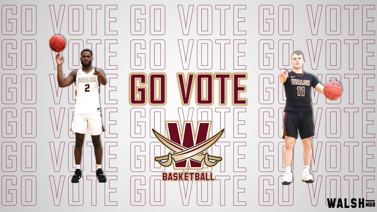 Make sure you #VOTE today! 

#WalshBasketball ⚔️