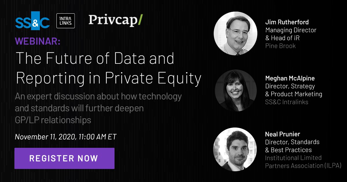 Intralinks's tweet image. Save the date! Join us on November 11 for an interactive discussion about how technology and standards will further deepen #limitedpartner / #generalpartner relationships. #RegisterToday. okt.to/ak8RvE #webinars