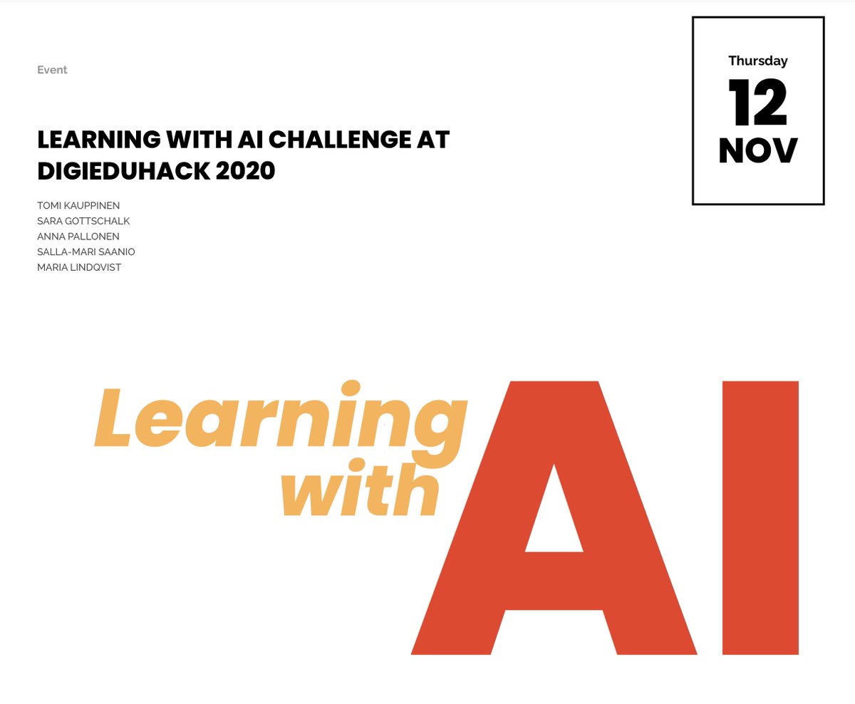 Unite_tech_univ's tweet image. We are one of the 50+ #DigiEduHack challenges! Join us to (re)define the present and future of Learning with AI! 
#MakeChangeHappen #WeRedefineLearning

Hosted by @AaltoOLE
bit.ly/biennaletecnol…

#LetsUNITE #EuropeanUniversities
