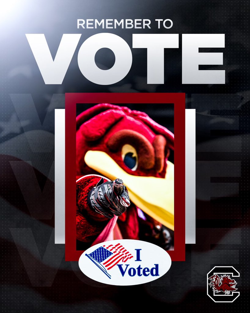 GamecocksOnline's tweet photo. Today is the day! Make your voice heard! #Vote https://t.co/K0SQEQOAZD