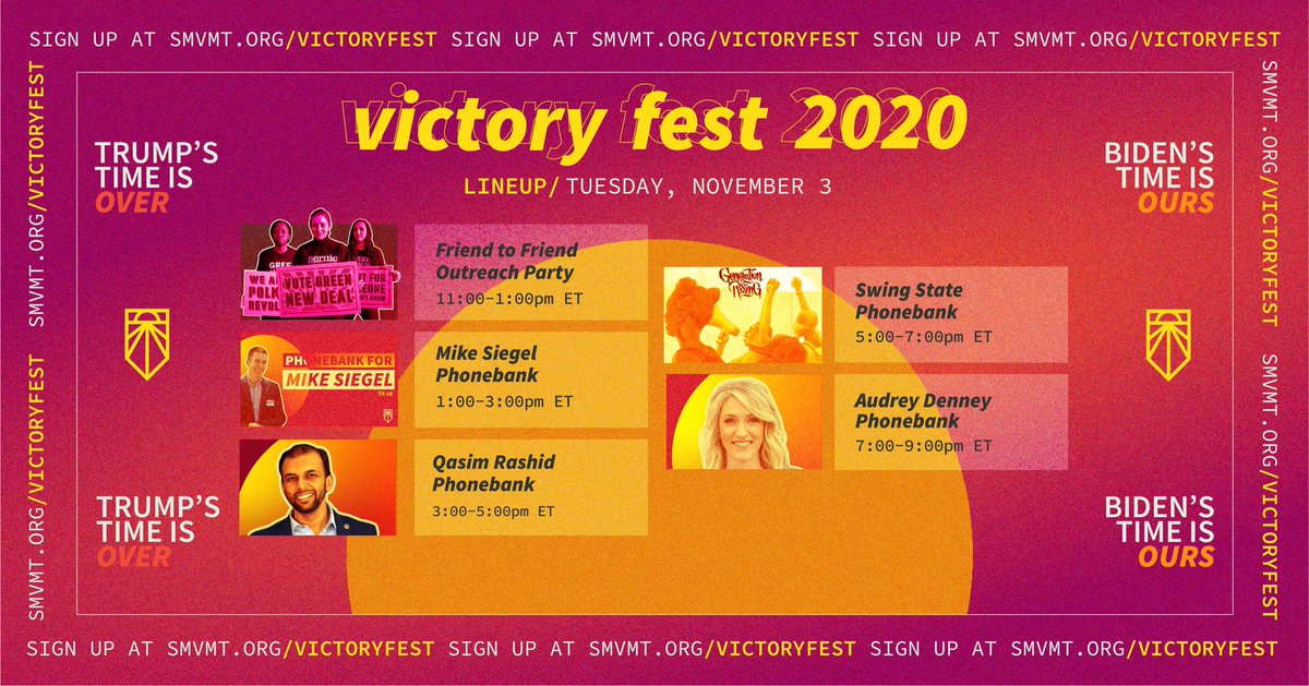 📣 It’s #ElectionDay!!! 📣

We have voter contact events running from 11am-9pm ET. 

Join us for the final push. No previous experience necessary!