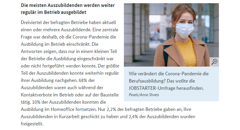Ausbildung40's tweet photo. Rund 10% der Azubis waren während des 'Lockdown' im #Homeoffice.
(#JOBSTARTER Umfrage unter 884 #KMU vom 12.5.-31.7.2020)
Um wo wird Unterstützung benötigt?
-Azubis rekrutieren,
-Finanzierung,
-Azubimarekting &
-digitale Tools sind u.a. Top-Themen.
https://t.co/9T8zl2DUia https://t.co/TQ2rpNQxWb