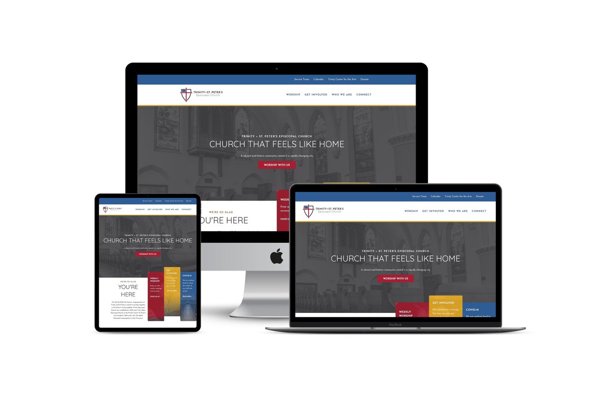 CYBERsproutnet's tweet photo. Trinity+St. Peter's Episcopal Church, located in San Francisco, California, approached us desiring a redesign of their current site and a way to showcase their services via video during the COVID-19 pandemic. The new design creates a clear user journey.

https://t.co/w27u1XNpvW https://t.co/59U3GCdqs6