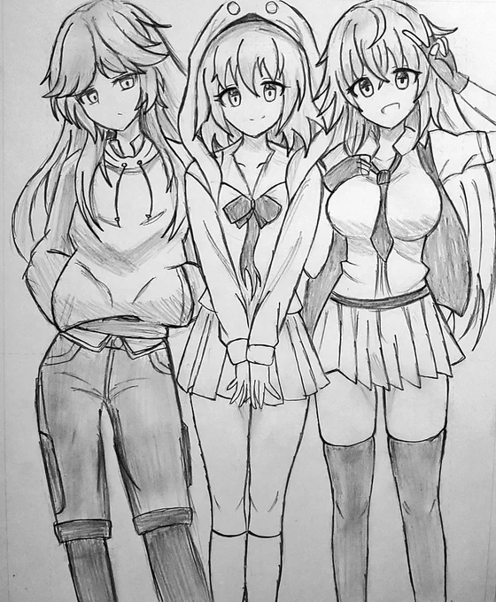 リア友のオリキャラ描いてみました!!
どの子が可愛いですか?
みんな可愛いですね!!
#お絵描き好きさんと繋がりたい 
#よその子 
