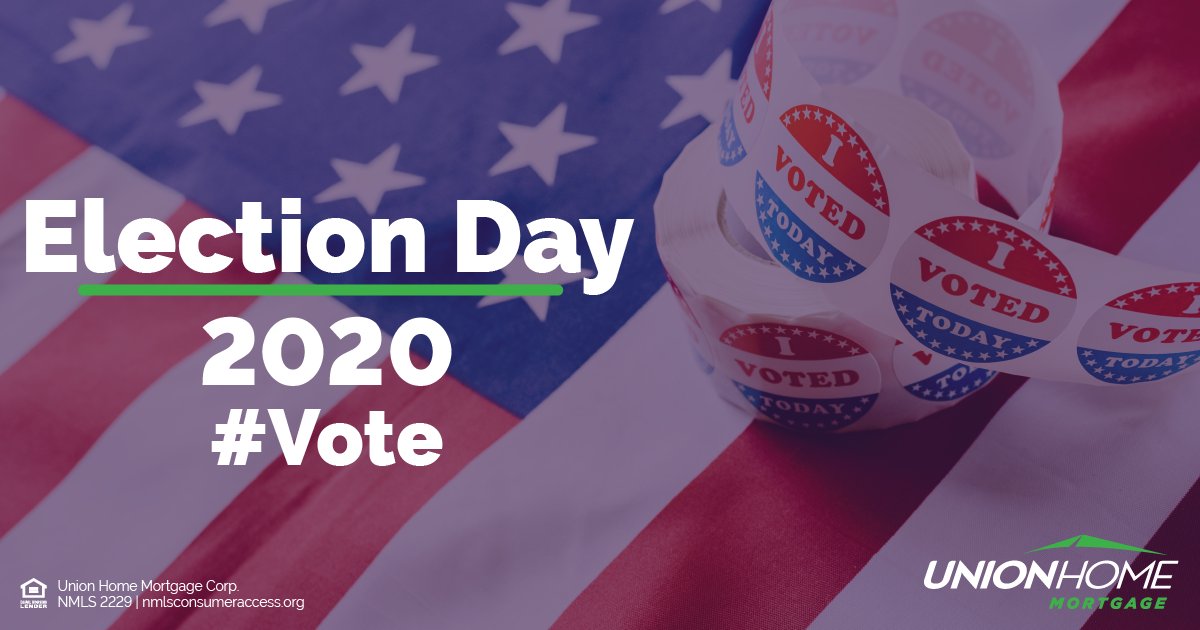 UnionHomeMtg's tweet photo. Today is #ElectionDay! If you haven’t already and are able to, we encourage you to get out and #VOTE! https://t.co/lCKFRmOCA7