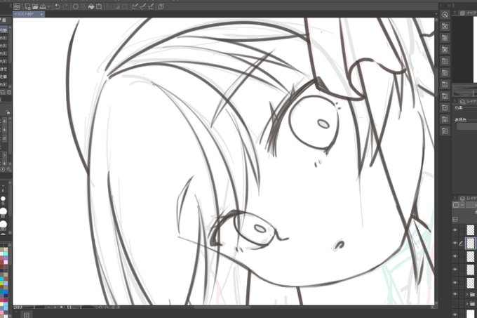この角度ばっかり描いてる
違う角度も練習しましょう 