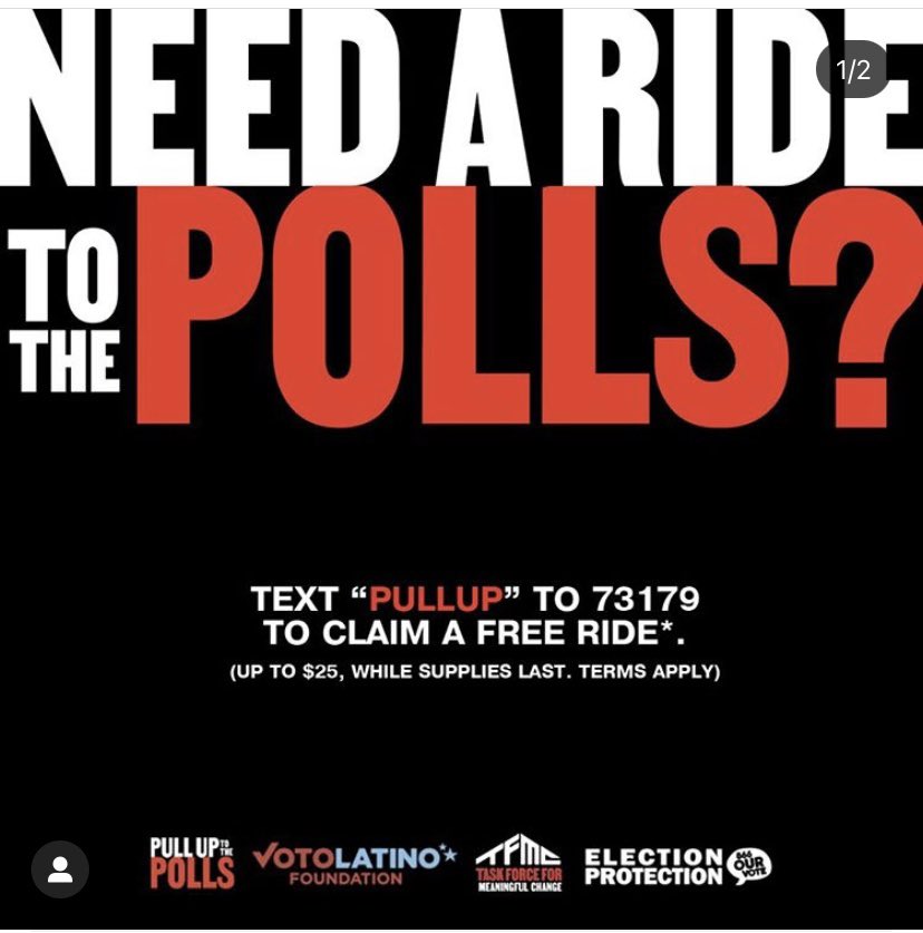 Need a ride to the polls? Uber and lyft are offering discounted rides to polling locations. Other companies like universal music group are partnering up with organizations to offer rides as well: