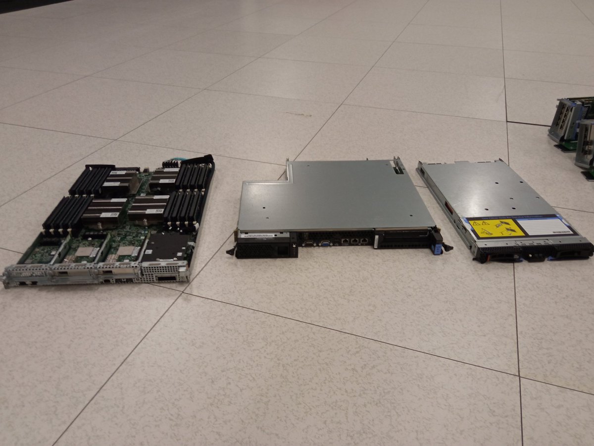 varosim's tweet photo. We are making room for the new cluster and we took a picture of these old @HPCUGent friends... https://t.co/OTX9RrNs21
