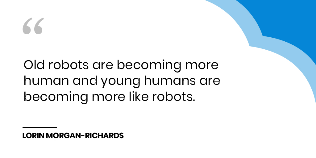 BrokersTech's tweet photo. "Old robots are becoming more human and young humans are becoming more like robots." – Lorin Morgan-Richards

#robot #robotics  #robotcoingame  #robotart #robotgirl #robotlove #robotech  #RobotDance #roboticsurgery #RobotShow #robotichand #robotball #roboticaeducacional https://t.co/0pJaIq2SV9