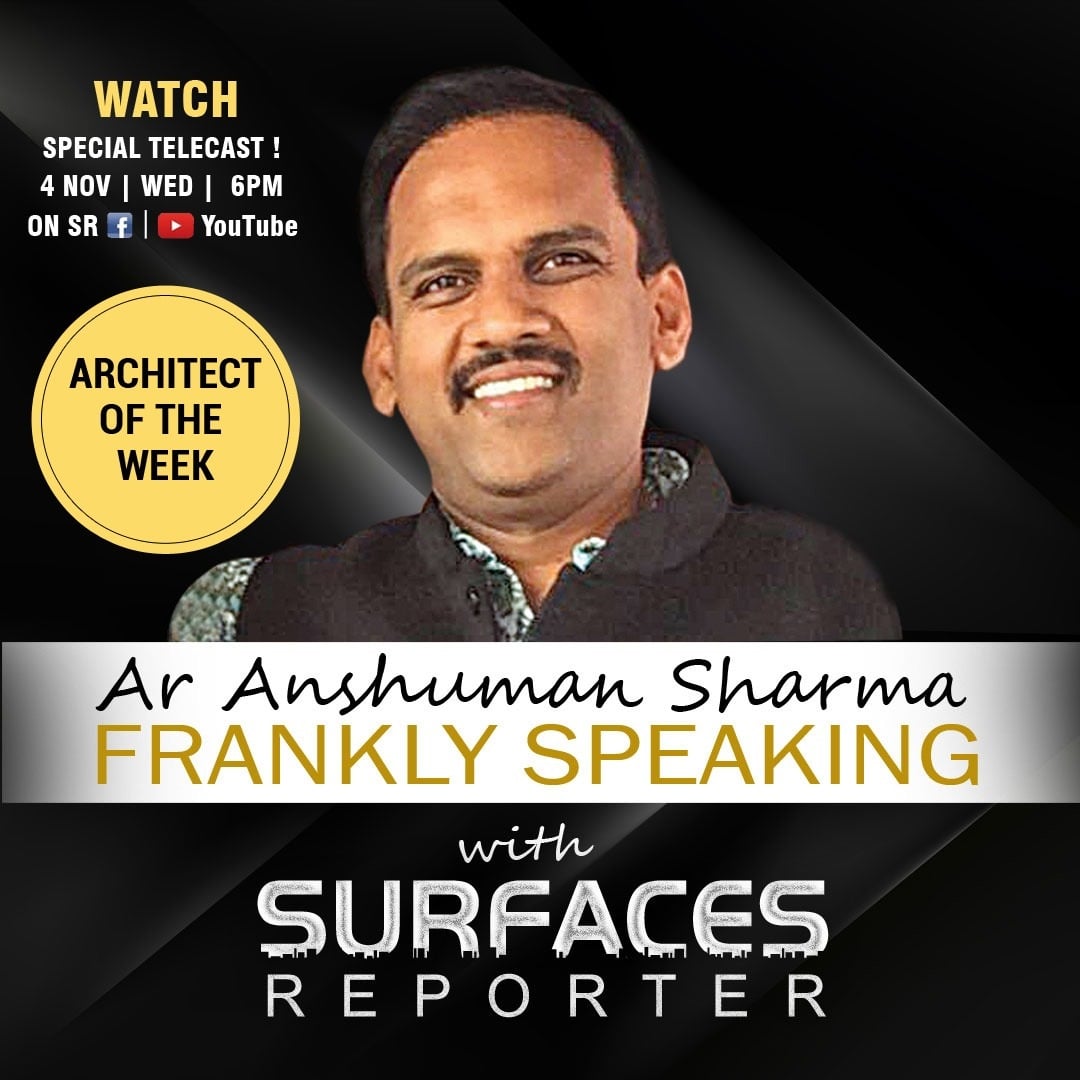 SurfacesMagzin's tweet image. WATCH | ARCHITECT OF THE WEEK | | AR ANSHUMAN SHARMA | FRANKLY SPEAKING | 4 NOV | 6 PM | SURFACES REPORTER 

Special Telecast:
LIKE and SUBSCRIBE below links to WATCH LIVE!

FaceBook: facebook.com/SurfacesReport…
YouTube: youtube.com/c/surfacesrepo…

#SurfacesReporterDotCom