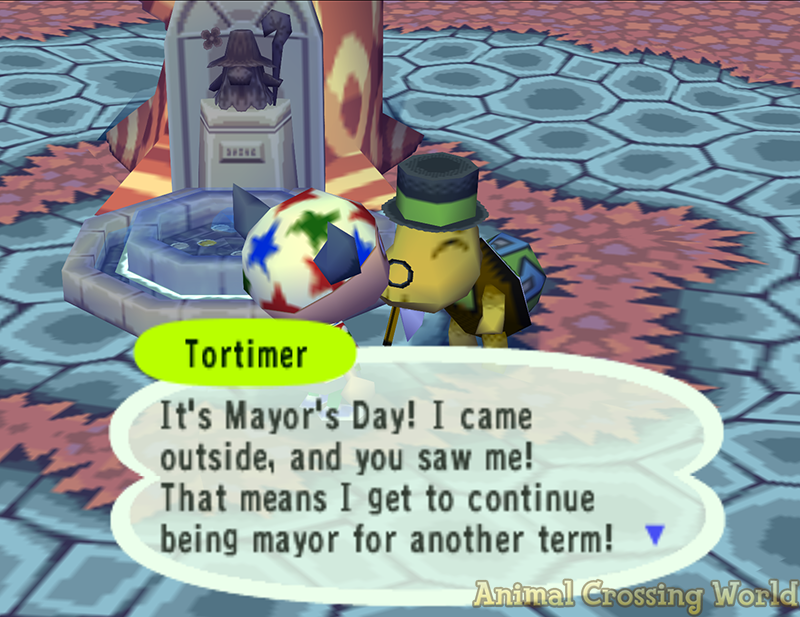 ACWorldBlog's tweet photo. Today is Mayor's Day in Animal Crossing for GameCube! 🎉 #AnimalCrossing

Be sure to get out and vote today in the US if you haven't already. 🗳️ #VOTE https://t.co/v2hTMTUbQP