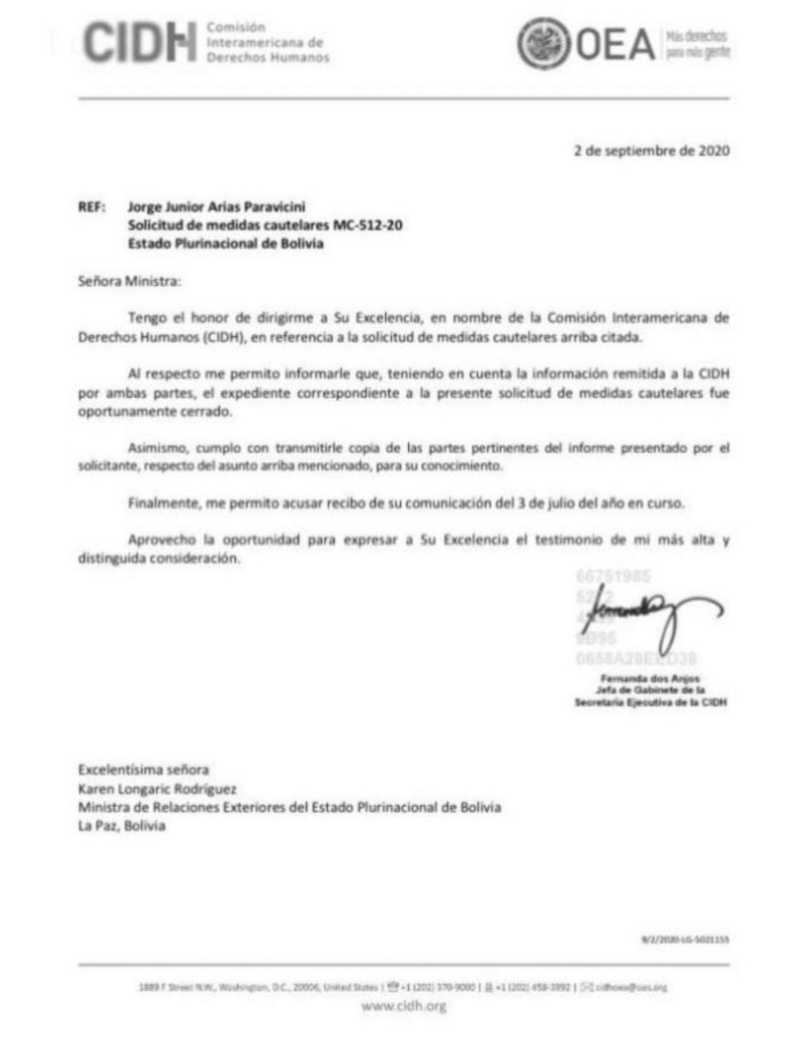 entrammbasaguas's tweet photo. Insólito. La @CIDH deja en ridículo a Junior Arias, al que Evo Morales ha entregado 4,5 millones de dólares entre 2017 y 2019. 

Tras difamar a @ArturoMurilloS, pretendía que le dieran “garantías personales”. Quizás quería seguir cobrando dinero público y no lo logró... https://t.co/N6NXmKU4D0