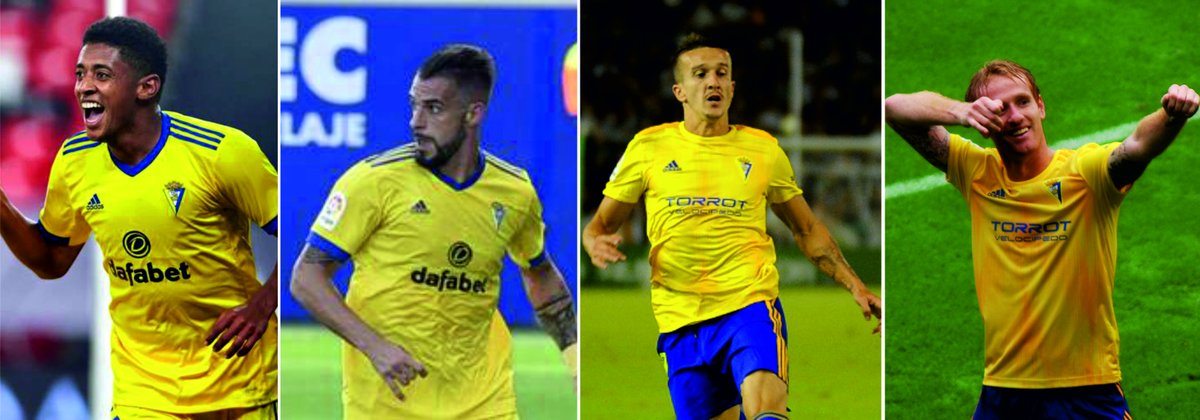 JoseCano2018's tweet photo. En el #CádizCF, nuestro tridente es de 4⃣ puntas 💥
Lozano, Negredo, Salvi y Álex
La #LNSA💙💛 https://t.co/PbQo7xjW6Z