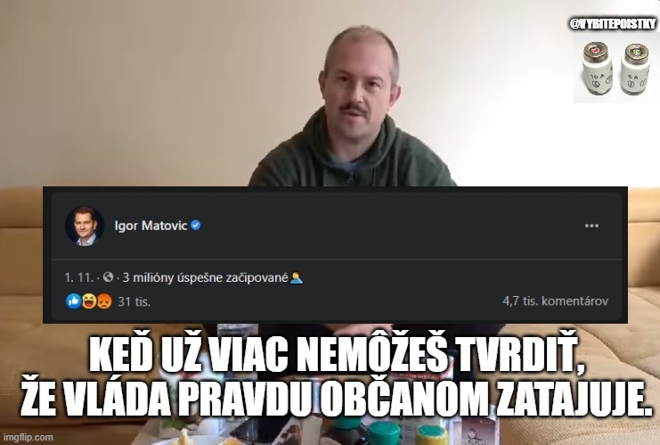 vybitepoistky's tweet photo. Smutná správa pre konšpirátorov. Už ani zatajovanie vládou nie je čo bývalo. #kotleba #matovic #vybitepoistky #COVID19 #testovanie https://t.co/k0KVQhfY5h