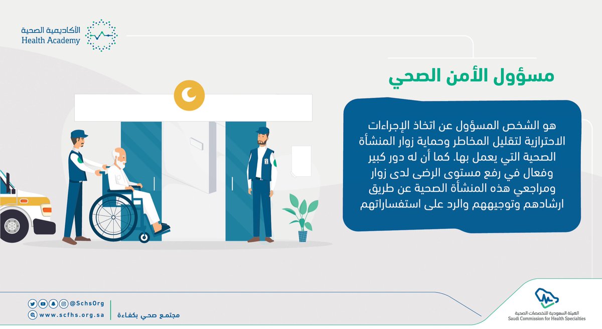 التخصصات الامن الصحي هيئة بدء تقديم