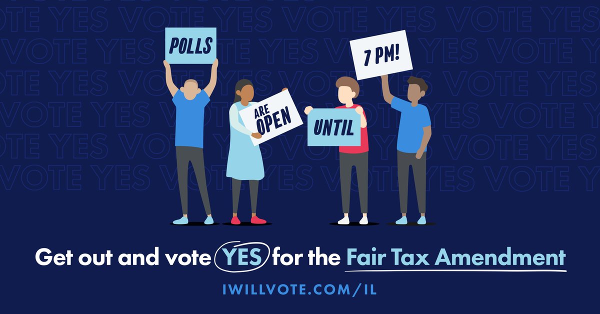 Time is running out to cast your vote for the Fair Tax Amendment! Find your polling place and vote YES for the #FairTaxNow: iwillvote.com/il
