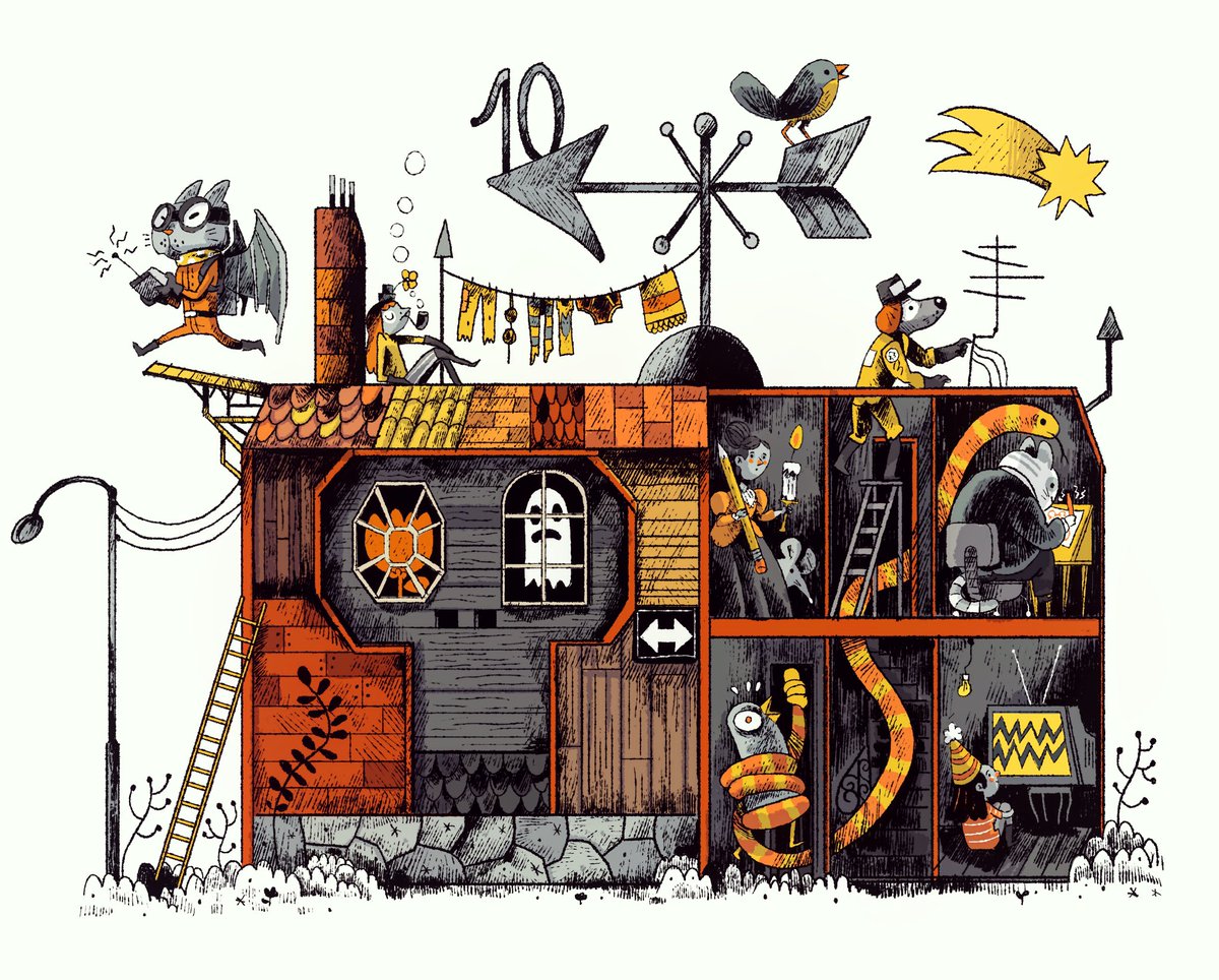 Ilustración para el workshop de Ilustración e Ideas que hice en @chilemonos , celebrando los 10 años y el proyecto de museo de animación que se viene :)