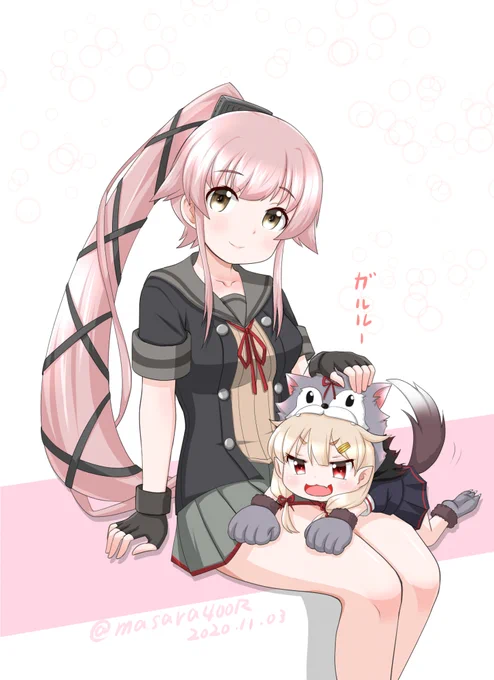 #艦これ版深夜の真剣お絵描き60分一本勝負
#艦これ版真剣お絵描き60分一本勝負_20201103
#由良 
ゆらだち(ペット) 