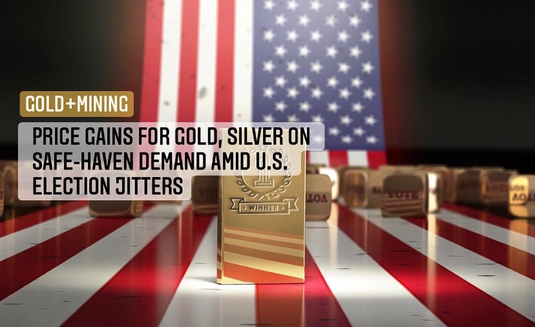 MUSKMETALS's tweet photo. Price gains for gold, silver on safe-haven demand amid U.S. election jitters 📈

$GPMI.c #Gold #Silver #Mining

https://t.co/qovnLn7zzr https://t.co/P6HUseGLEw
