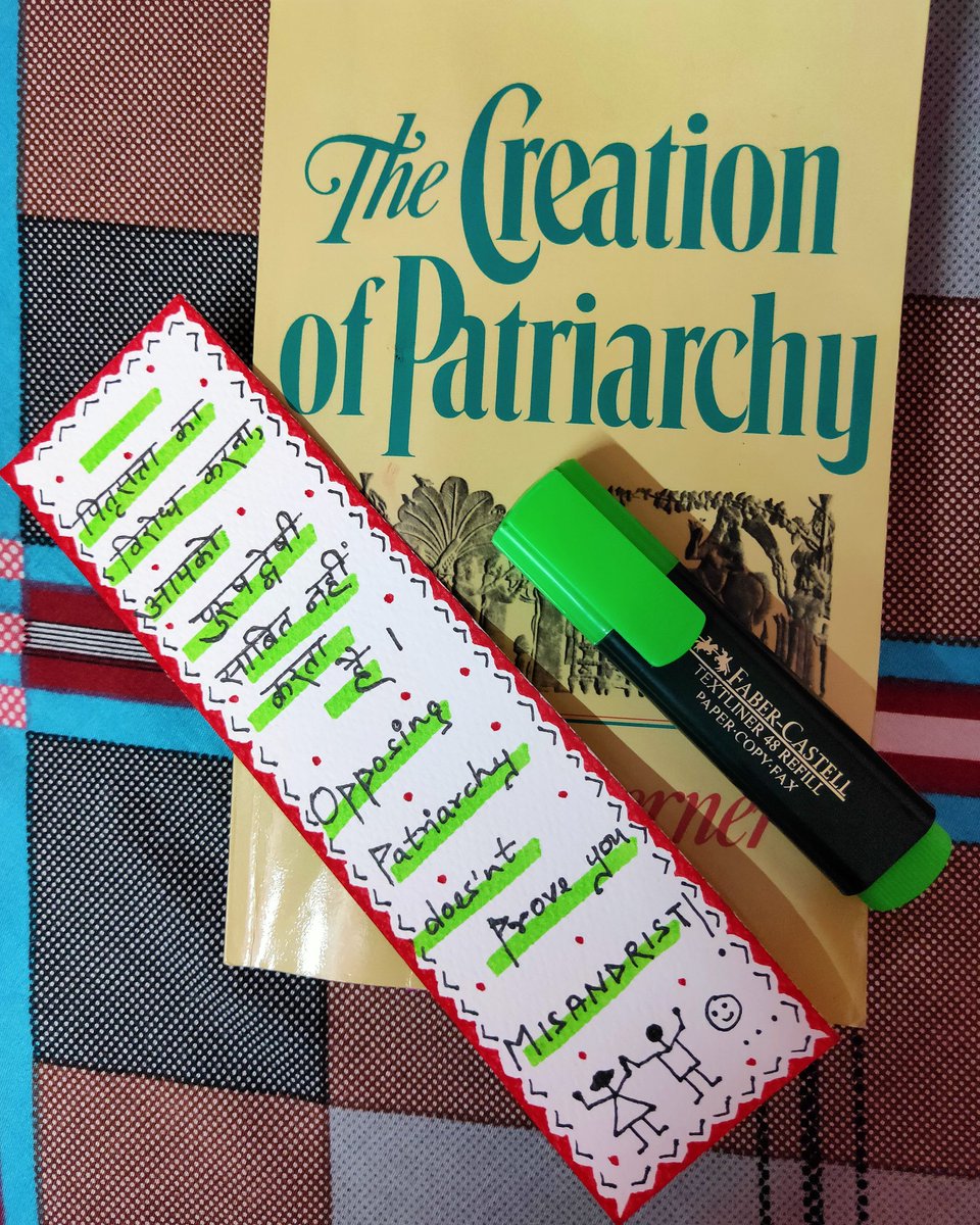 Pooja14915509's tweet image. Going to be engrossed in this long awaited treasure of words with my personalized bookmark...🙂#bookmarks #understandingpatriarchy #personalizedbookmarks #gerdalerner #femenism  #femenistbookmark #femenismquotes #womenempowerment  #femenismishumanism