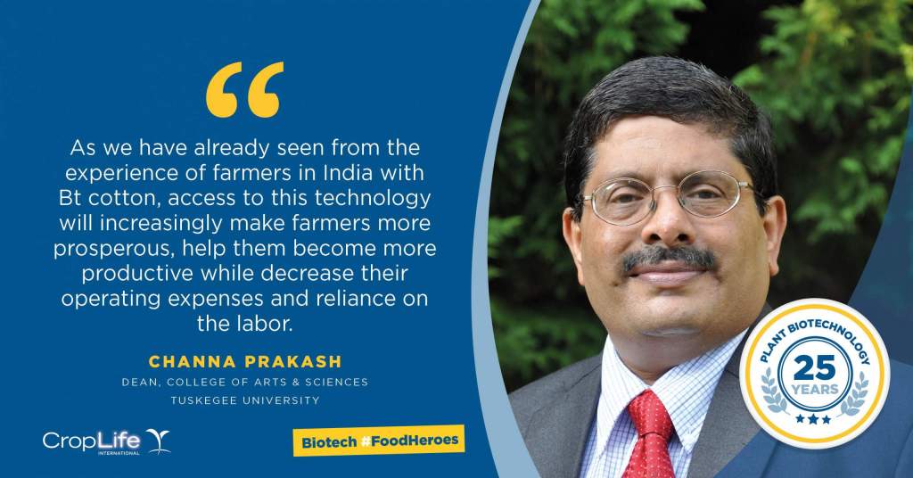 “Having grown up in India during the 1960s and ‘70s, I witnessed first-hand how the green revolution transformed my country and helped achieve greater food security,” says Channa Prakash (<a href="/AgBioWorld/">Channa Prakash</a>), the latest in our #Biotech #FoodHeroes series. More: bit.ly/3emluCS