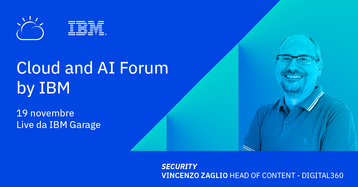 Cybersec360's tweet photo. Come proteggere i dati all'interno di un ambiente multicloud aperto? Ne parleremo a #CloudAIForum #IBMCloud https://t.co/srwohmM0dq @IBMItalia #ad https://t.co/zFobDfjAwi