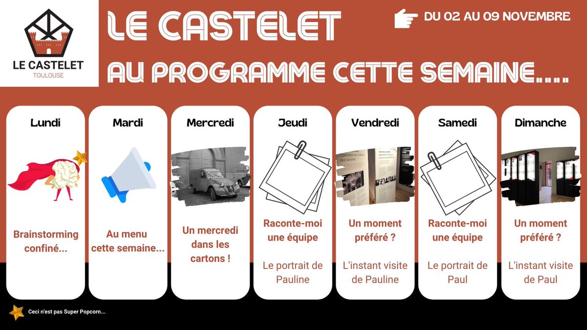 ClanetPierre's tweet photo. [Au programme cette semaine] 📆

Puisque vous ne pouvez pas venir au #Castelet, c'est le Castelet qui viendra à vous durant tout ce mois de novembre qui s'annonce riche en #surprises et en #découvertes ! 

Au menu, des #histoires, des #portraits et des moments préférés https://t.co/4ojxlsyNz9