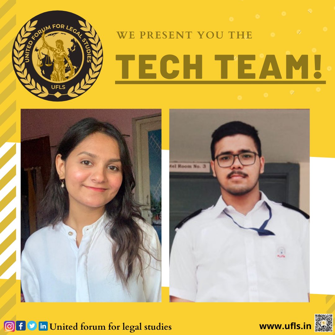 uflsofficial's tweet photo. The two pillars of UFLS, 🌟 who are always behind the success of all kinds of events.
#aroundtheglobe #lawindia #ufls #unitedforumforlegalstudies #legalforum #legalnews #todaysnews #news #law #lawindia #lawstudent #contentboard #legal #techteam #techboard @Vinayak8203 https://t.co/gTJYx3CcXb
