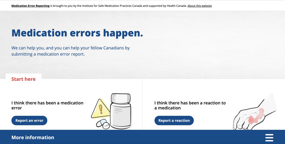 HE_ES_Canada's tweet image. 💊Have you experienced a medication error?💊 We want to hear from you. We can help you, and you can help your fellow Canadians by submitting a medication error report.✅

Learn more 👉 ow.ly/RwAz50CajVL

Developed by the @ISMPCanada &amp;amp; CPSI.

#MedError #ptsafety #cdnhealth