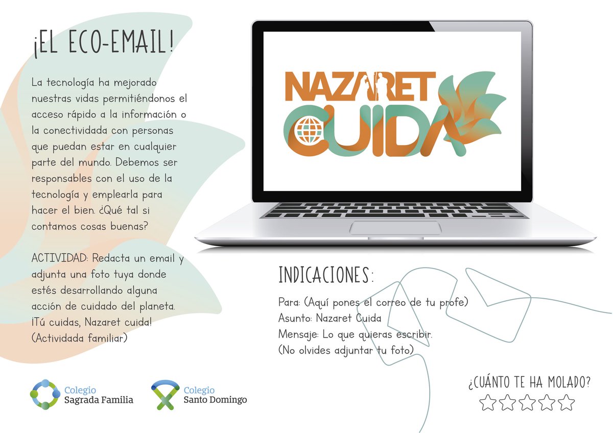 nazaretlapalma's tweet photo. #1PRIM / En nuestros proyectos siempre está presente @nazaretcuida y por eso hemos creado el #EcoEmail para fomentar la #CompetenciaDigital donde mostrar su compromiso con la #CasaComún. ¡Seguimos! #NazaretCuida #Contigo4punto0 https://t.co/BXs288woj7