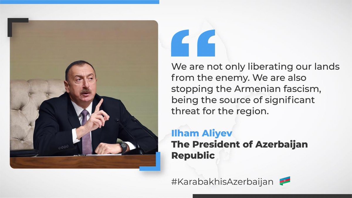 AVPU_AZ's tweet photo. Armenians are talking about ethnic cleansing while they fight on #Azerbaijani soul. Occupied territories will be liberated soon. 
#KarabakhisAzerbaijan
#StopArmenianAggression
#StopArmenianOccupation https://t.co/HZhHIXbcC2